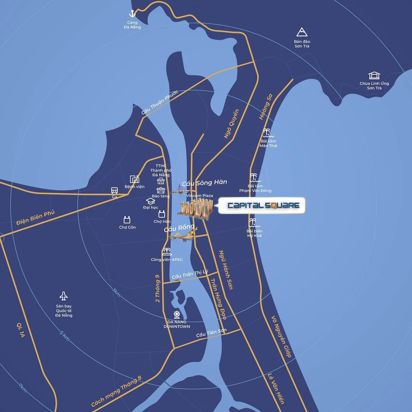 Sơ đồ vị trí dự án Capital Square theo website tư liệu
